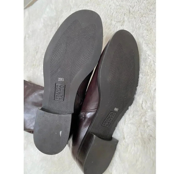 Franco Sarto - Brown Vegan Leather Pull-on Y2K Equestrian Midi Boots - Picture 5 of 6